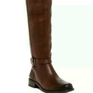Vince Camuto Brown Leather Riding Boots Size 8.5